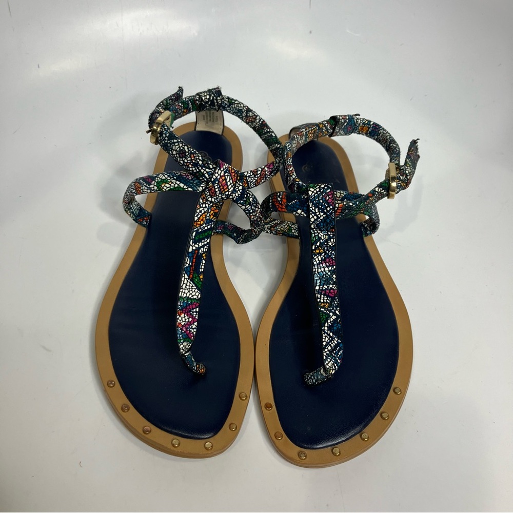 Isola Mackenzie t-strap sandals‎ casual summer multicolor women’s size 7 - Picture 3 of 8